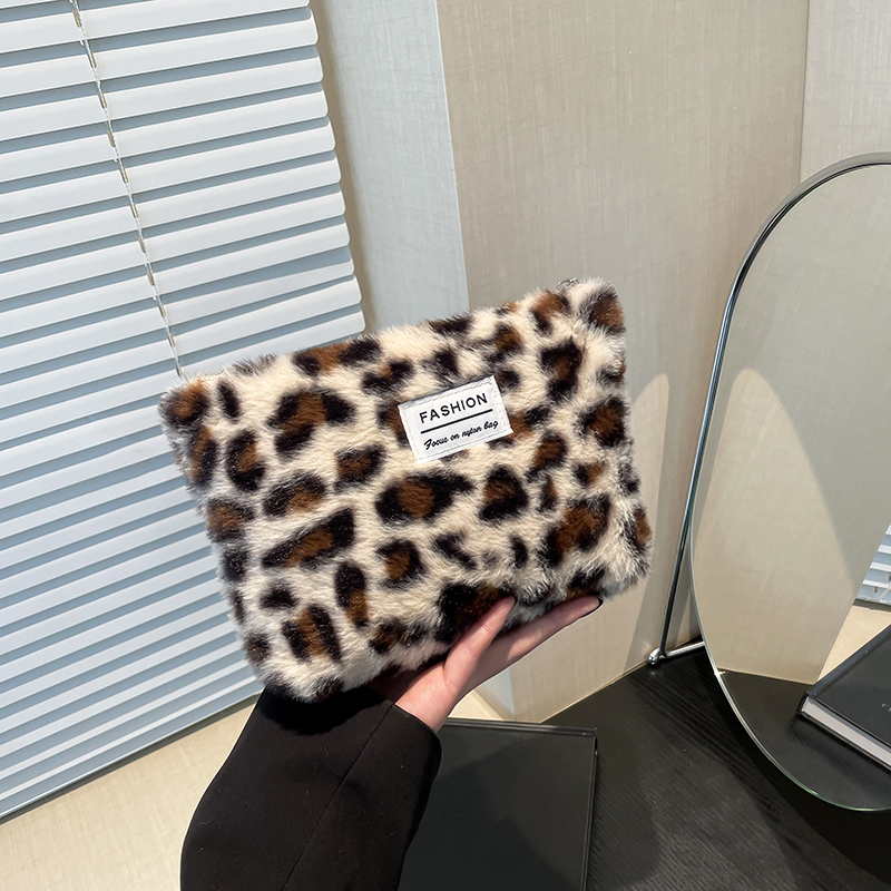 Leopard print plush Makeup Bag - Beauty Makeup Women review and price