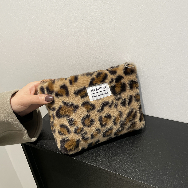 Leopard print plush Makeup Bag - Beauty Makeup Women review and price