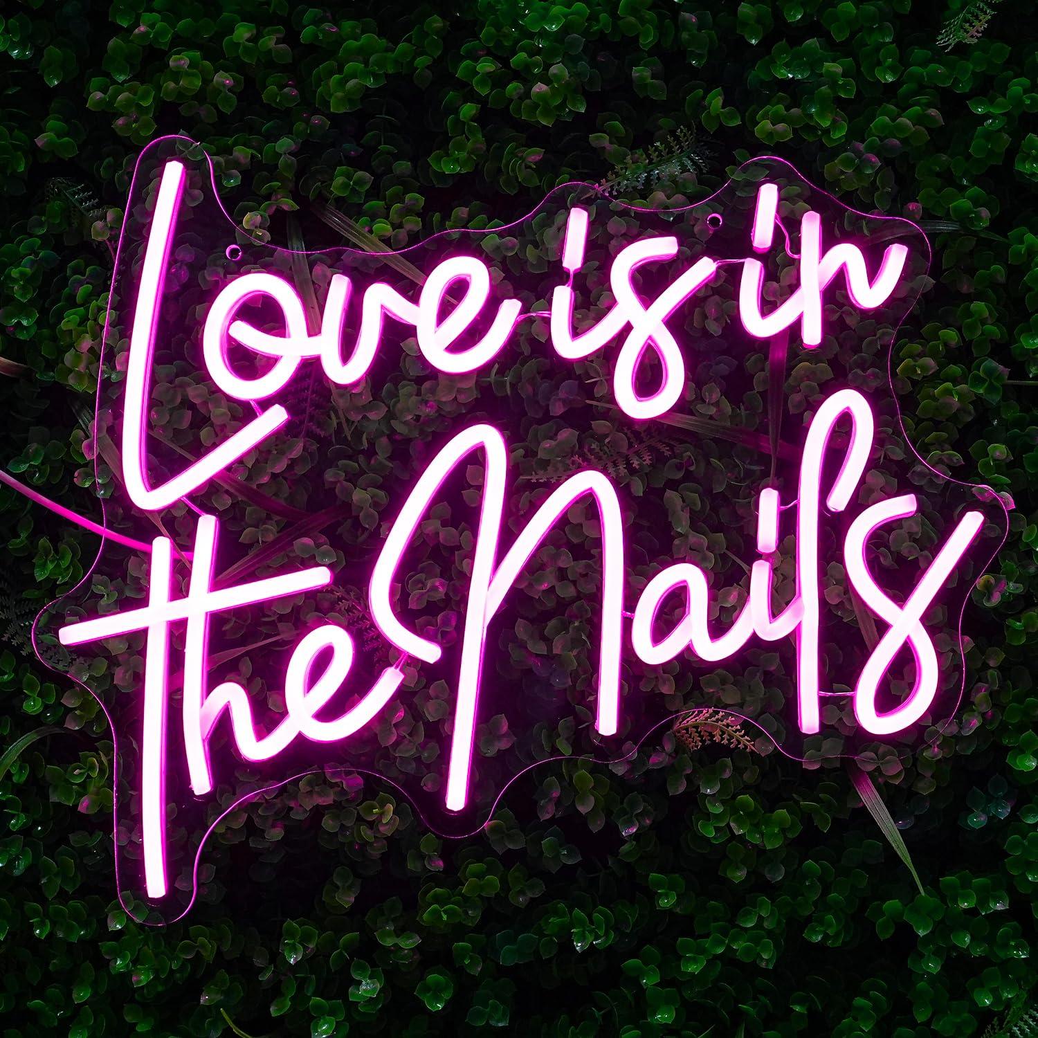 Love Is In The Nails Neon Sign - Beauty No Makeup review and price