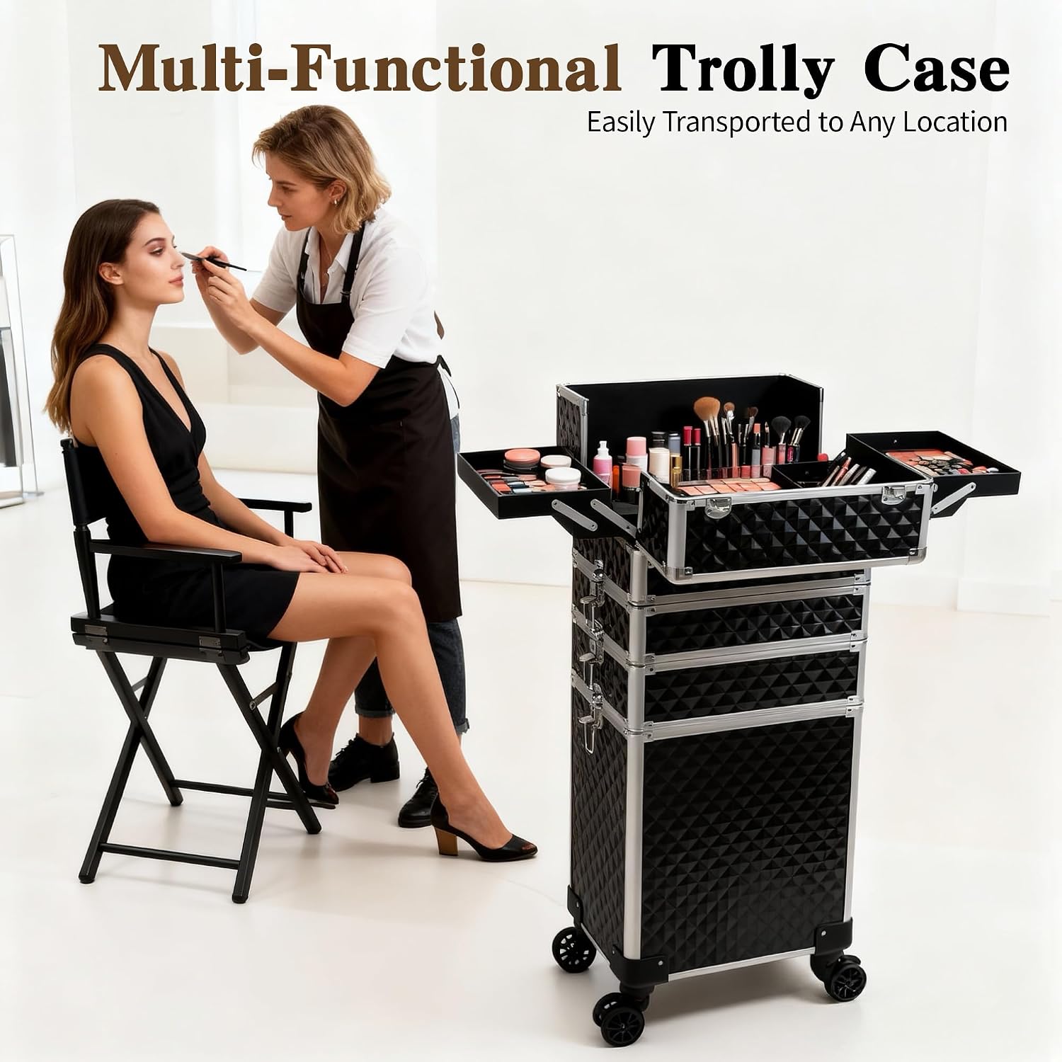 Rolling Makeup Train Case, Cos - Beauty & Makeup Katia Di Paola review and price