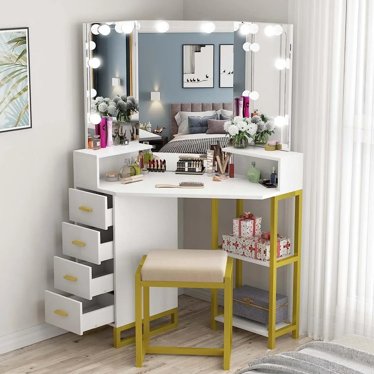 Beauty Vanity Set with LED Lig - Beauty Makeup Vanity Set review and price