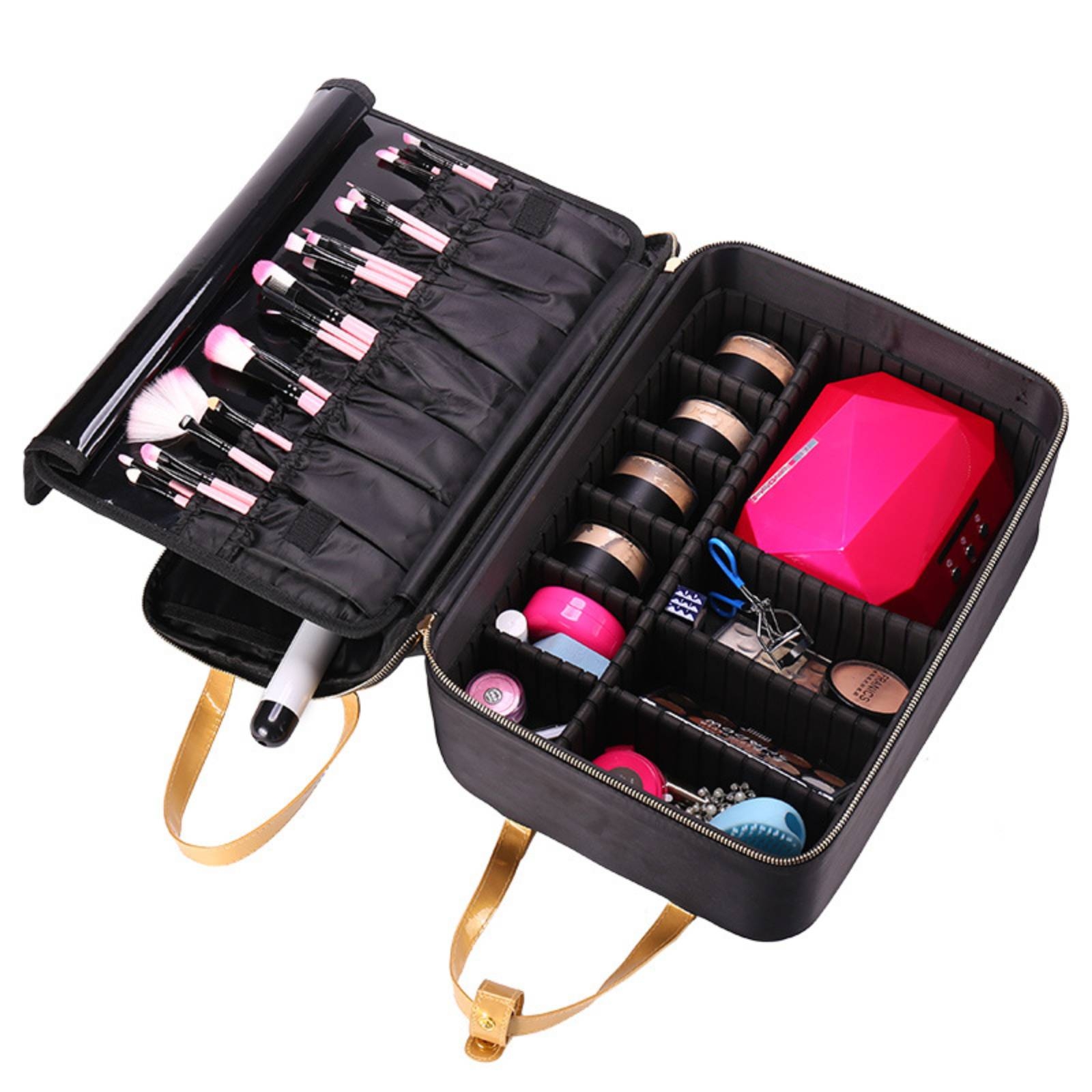 Makeup Case with Dividers Prof - Beauty Makeup Women review and price