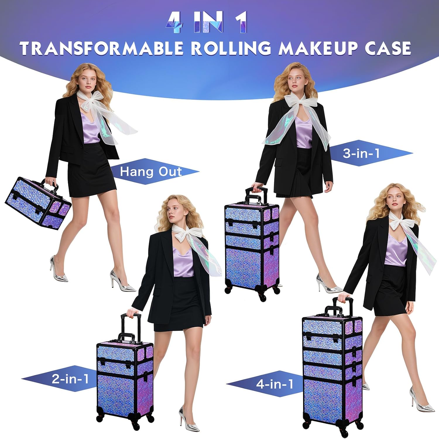 Rolling Makeup Train Case, Lar - Beauty & Makeup Katia Di Paola review and price