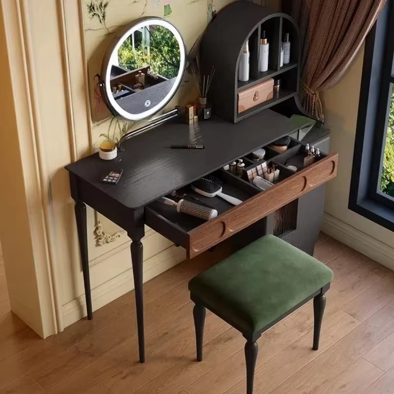 Italian Black Vanity Table Dra - Beauty Makeup Vanity Set review and price