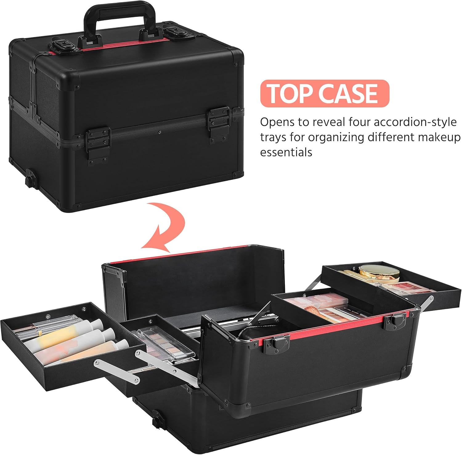 Rolling Makeup Train Case, Cos - Beauty & Makeup Katia Di Paola review and price