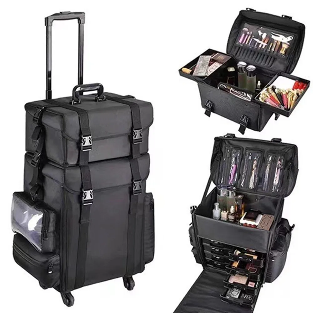 Set Travel Makeup  Trolley Cas - Beauty Makeup Vanity Set review and price